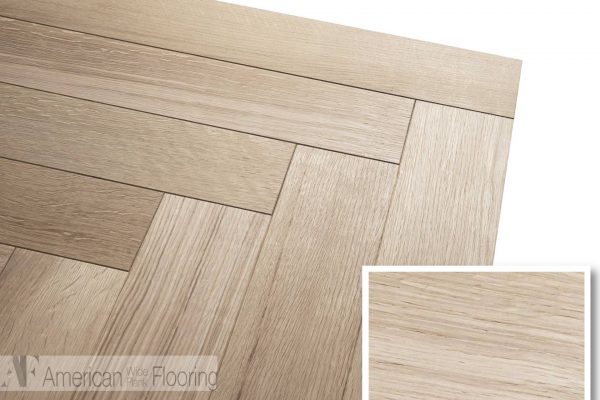 White Oak – Select Natural – Unfinished Herringbone – Rift & Quarter